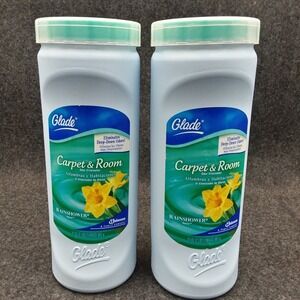 2 Glade Carpet & Room Odor Eliminator Rainshower Scent Deodorizer 1 New 1 Opened